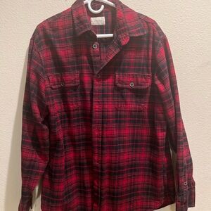 Jachs Men's Size XL Shirt Red Tall Long Sleeve  Plaid